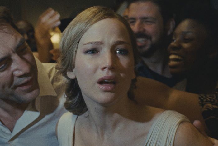Jennifer Lawrence and Javier Bardem in mother!